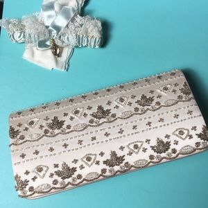 La Regale Satin Bridal Flap Clutch